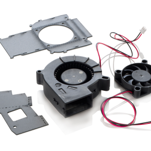 Le pack de ventilation pour l'Ultimaker Original: contient la ventilation pour la tête et la ventilation pour la carte électronique.